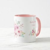 Werelds Beste MAMA Moederdag Gedicht Roze Bloemen Mok (Voorkant rechts)