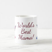 Werelds Beste Mama Mok, Vlinder Bloem Coffee Mok (Center)