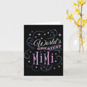 Werelds Beste Mimi Schattige Oma Moederdag Kaart (Gele Bloem)