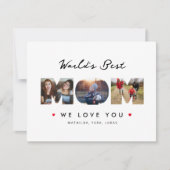 Werelds Beste Moeder 3 Foto Collage Grappige Lette Kaart (Voorkant)