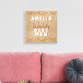 Werelds Beste Moeder Bloemen Bloemstuk Rustieke Be Canvas Afdruk (Insitu (Woonkamer))