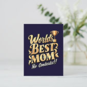 werelds beste moeder geen contest briefkaart (Staand voorkant)