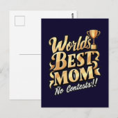 werelds beste moeder geen contest briefkaart (Voorkant / Achterkant)