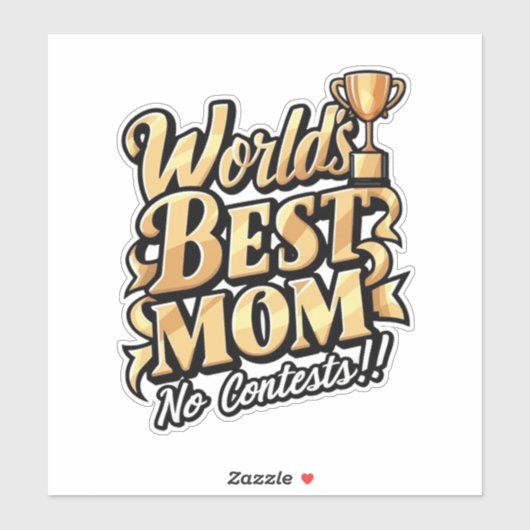 werelds beste moeder geen contest sticker (Vel)