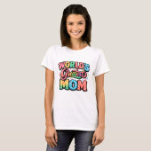 Werelds Beste Moeder Retro Bloemtypografie T-shirt (Voorkant volledig)
