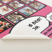 Werelds Beste Moeder Roze Fotocollage Sherpa Deken (3/4)