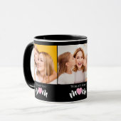 Werelds Beste Moeder Schattig Hart Elegant Zwart 3 Mok (Voorkant links)