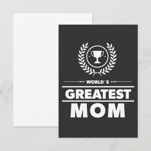 Werelds Beste MOEDER Schattige Prijs Moederdag Bedankkaart (Voorkant / Achterkant)
