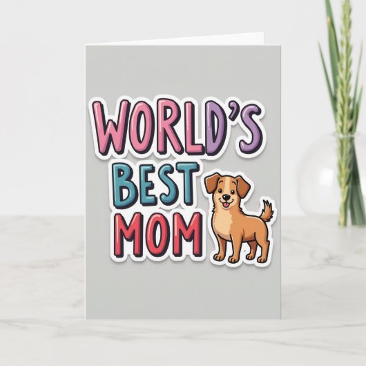 Werelds Beste Moeder Stickerkaart Kaart (Voorkant)