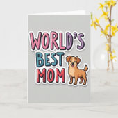 Werelds Beste Moeder Stickerkaart Kaart (Gele Bloem)