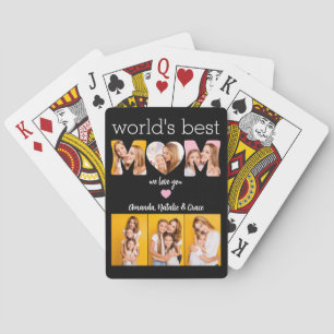 Werelds Beste Moeder We Liefhebben Je Namen Hart 3 Pokerkaarten