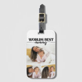 Werelds Beste Moeders Foto Collage Bagagelabel (Voorkant (verticaal))