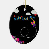 Werelds BESTE MOM tekenfilm moeder Keramisch Ornament (Rechts)