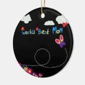 Werelds BESTE MOM tekenfilm moeder Keramisch Ornament (Links)