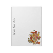 Werelds Beste Mum Note Pad met Poppies Notitieblok (Linkerzijde)