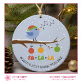 Werelds beste muziekleraar zangvogel personalisere keramisch ornament