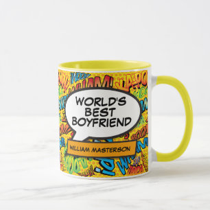 Werelds Beste Naam voor Boyfriend Stripboek Fun Re Mok