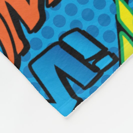 Werelds Beste Neef Cool Plezierig Stripboek Blauw Fleece Deken (Hoek)