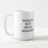 Werelds beste Office Manager Monochrome Koffiemok (Links)