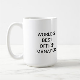 Werelds beste Office Manager Monochrome Koffiemok