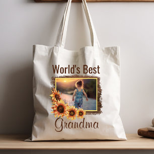 Werelds Beste Oma Foto Boodschappentas Tote Bag