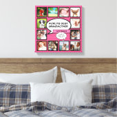 Werelds Beste Oma Fun Roze Fotocollage Canvas Afdruk (Insitu (Slaapkamer))