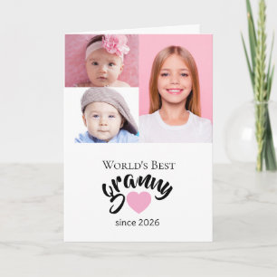 Werelds Beste Oma Sinds Jaar 3 Foto Cute Kaart