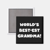 Werelds Beste Oma Wit Tekst Cadeaus Magneet (Voorkant / Achterkant)