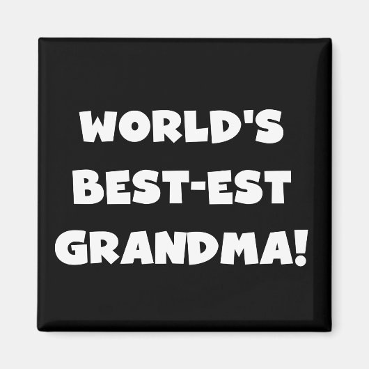 Werelds Beste Oma Wit Tekst Cadeaus Magneet (Voorkant)