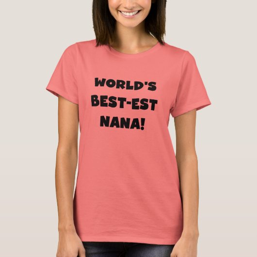 Werelds Beste Oma Zwarte en Witte T-shirts (Voorkant)