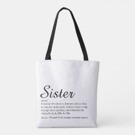 Werelds Beste Ooit Zuster Definitie Script Tote Bag