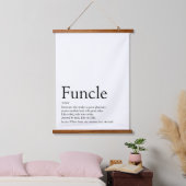 Werelds Beste Oom Funcle Moderne Definitie Hangend Wandkleed (Slaapkamer)