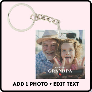 Werelds Beste Opa Foto Cadeau Voor Opa Sleutelhanger