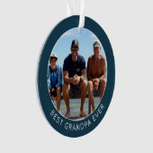 Werelds Beste Opa Ooit Aandenken Foto Ornament (voorkant)