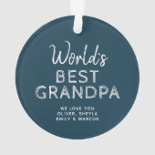 Werelds Beste Opa Ooit Aandenken Foto Ornament (achterkant)
