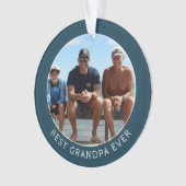 Werelds Beste Opa Ooit Aandenken Foto Ornament (voorkant)