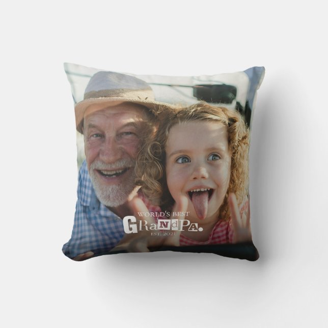 Werelds Beste Opa Opgerichte Cadeau Voor Opa Kussen (Voorkant)