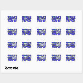 Werelds Beste Opa Ronde Sticker (Vel)