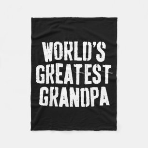 Werelds Beste Opa Shirt Papa Mannen Vaderdag Fleece Deken