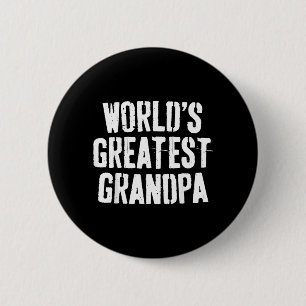 Werelds Beste Opa Shirt Papa Mannen Vaderdag Ronde Button 5,7 Cm