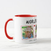 Werelds Beste Papa 3 Kinderen Foto's Mok (Links)