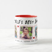 Werelds Beste Papa 3 Kinderen Foto's Mok (Midden)