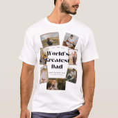 Werelds Beste Papa 7 Fotocollage T-shirt (Voorkant)