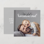 Werelds Beste Papa: Aanpasbare Fotokaart Feestdagenkaart (Voorkant / Achterkant)