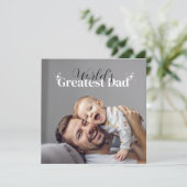 Werelds Beste Papa: Aanpasbare Fotokaart Feestdagenkaart (Staand voorkant)