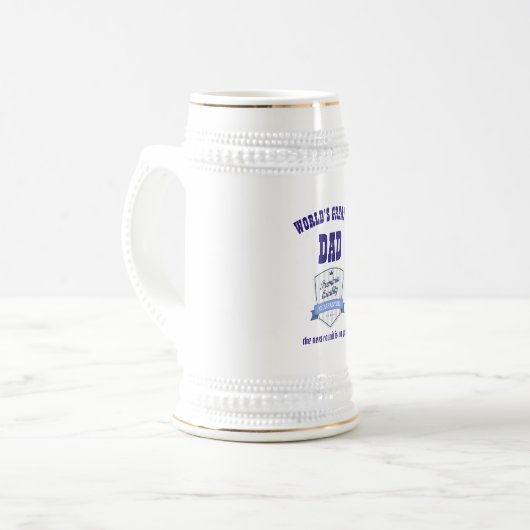 Werelds BESTE PAPA - Beste Vader BIER Glas Bierpul (Voorkant links)