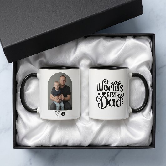 Werelds Beste Papa Fotocadeau voor Vaderdag Mok