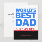 Werelds Beste Papa Gefeliciteerd Verjaardag Grappi (Voorkant / Achterkant)