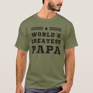 Werelds Beste Papa Gelukkige Vaderdag Cadeau T-Shi T-shirt