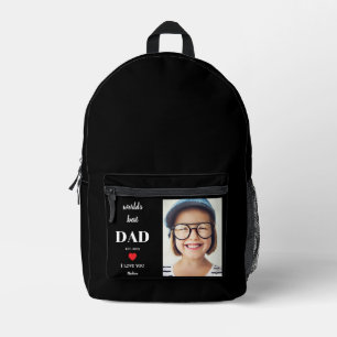 Werelds Beste Papa Ik Hou Van Jou Aangepaste Kinde Bedrukte Rugzak